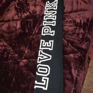 Pink Victoria’s Secret yoga leggings.